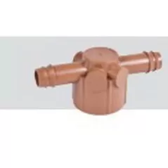 17 mm x 3/4" Female Adapter x Barb Brown Acetal Adapter Tee | DIG15045
