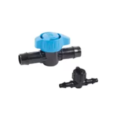 1/4" Barb 10 - 30 psi Plastic Mini Inline Shut-Off Valve | DIG16007