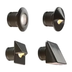 2 W 2700K/3900K/4500K/5200K Integrated LED Black Die-Cast Aluminum/Brass Petit Oeil Series with Spot Faceplate Zoning Wall Light | FXLPO1LEDSTFB
