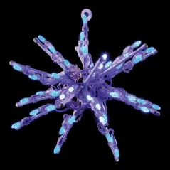 12" Blue Metal Frame LED 3D Star Burst | HBL3D12STBBL