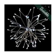 3000K Pure White LED 16" Powder Coated Frame LED 3D Starlight Cluster | HBL3D16STLCLPWTW