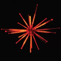 28" Red Low Voltage Combo A LED 3D Meteor Burst | HBL3D28MBRSTARD
