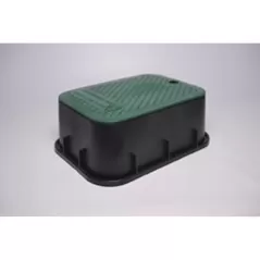 12" x 17" x 12" Rectangular Green Box Irrigation Control Valve with Green Lid Valve Box | DUB121