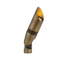 CC LED Up Light, Luxor Zone/Dim/Color, 45 Degree Angled Long Shroud, Antique Bronze