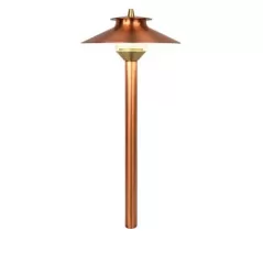 1.6 W Bi-Pin G4 2700K T3 LED Copper/Brass 12" Riser Path Light | FXLDMLED20W12RCU