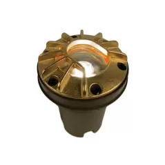 49.2 W Integrated LED Natural Brass Die-Cast Aluminum/Brass Zoning with Louver Faceplate Well Light | FXLFC6LEDLVBS