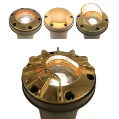 2 W 2700K Integrated LED Natural Brass Die-Cast Aluminum/Brass with Ring Faceplate Zoning/Dimmable/Color Changing Well Light | FXLFCZDCRGBS