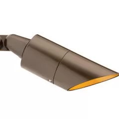 5 W GU5.3 MR-16 LED Bronze Metallic Die-Cast Aluminum 45 Degrees Angled Shroud Down Light | FXLMDLED35WFLBZ