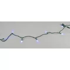 26' 6" Spacing Blue Commercial Grade LED Balled Light Set | HBLLED5MMCV50BL