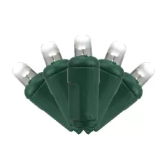 26' 6" Spacing Pure White Commercial Grade LED Balled Light Set | HBLLED5MMCV50PW