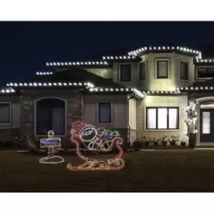 LED 66" x 57" Powder Coated Frame Santa Sleigh | HBLLEDSTSLH579