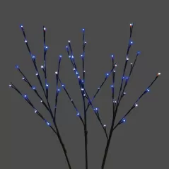32" L Pure White Blue LED Low Voltage 3-Set Twing Light | HBLLEDTWIG60BWF