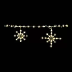 4.8 W 48" Warm White Steel Frame LED Snowflake Light Link | HBLLSNOWFK50LEDW