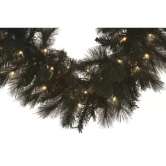 Warm White Twinkle 5 mm LED 9' x 14" Mixed Noble Series Garland | HBLMGARL9WWTWLED