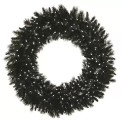 Pure White 5 mm LED 30" Mixed Noble Series Wreath | HBLMWR30PWLED