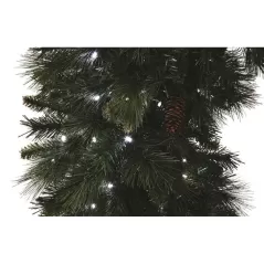 Pure White 5 mm LED 48" Mixed Noble Series Hinged Wreath | HBLMWR48PWLEDH