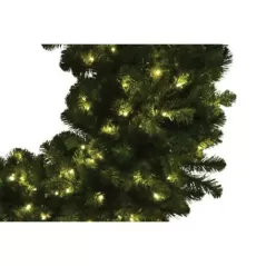 Warm White LED 6" Olympia Pine Series Wreath | HBLOLWR60WW