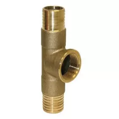1-1/4" Insert x Insert x FIP Yellow Brass Tee | INZTIIF012LF