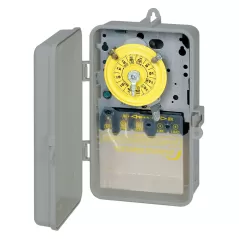 3 W 120 VAC Primary Gray/Yellow T100 Model Electro Mechanical Time Switch | ITMT101P