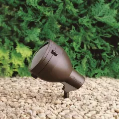 175 W E26 Medium Incandescent Textured Architectural Bronze Aluminum Large Accent Light | KIC15251AZT