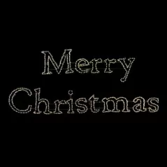 Warm White LED 20' Powder Coated Frame Merry Christmas Sign | HBLLEDMC590