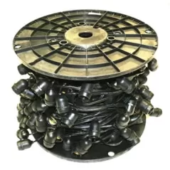 Vintage E26 Socket Cord 330' Black For Vintage Patio Lights | LEDREEL-VIN330