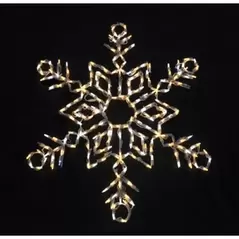 Frozen LED 36" x 48" Powder Coated Frame Snow Crystal | HBLLEDSNCBWF251