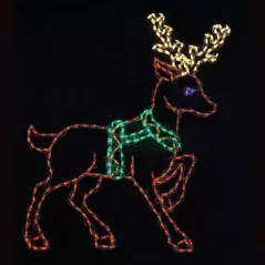 LED 40" x 56" Powder Coated Frame Stepping Reindeer | HBLLEDSPR290