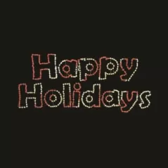 18' Powder Coated Frame Twinkly Pro RGB Series Happy Holidays Sign | HBLTWPHHS400RGB