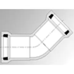 PVC Bend 2-1/2 in. Gasketed SDR-21 45 Degree 1-Piece | 122025
