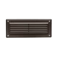 20 W G4 Halogen Textured Architectural Bronze Aluminum Louvered Brick Light | KIC15073AZT
