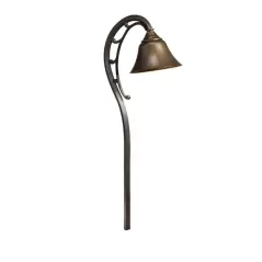 1 W Wedge T5 Incandescent Olde Bronze Stamped Brass Crook Neck Path Light | KIC15436OZ
