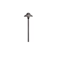 1 W Wedge T5 Incandescent Textured Architectural Bronze Aluminum Pierced Dome Path Light | KIC15457AZT