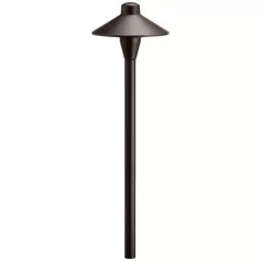 20 W Bi-Pin G4 Incandescent Textured Black Aluminum Path Light | KIC15478BKT
