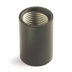 1.5" Textured Black Aluminum For 1/2" NPSM Threaded Stems Stem Coupler