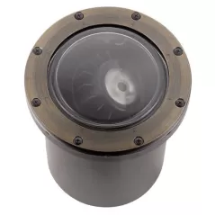 17 W 2700K Integrated LED Centennial Brass In-Ground Accent Light | KIC16024CBR27