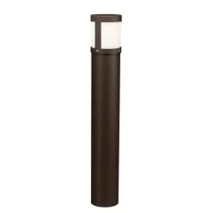 3.57 W 2800K Integrated LED Textured Architectural Bronze Aluminum T-Style Bollard Light | KIC16131AZT28