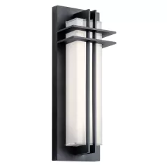 12.5 W 3000K Integrated LED Textured Black Aluminum Wall Light | KIC49297BKTLED