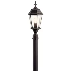 150 W E26 Medium Incandescent Tannery Bronze Aluminum Outdoor Post Light | KIC9956TZ