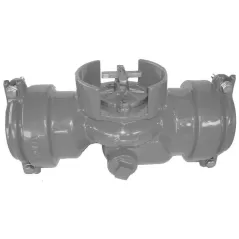 2" IPS Bell End Epoxy Coated Ductile Iron 350 psi LGV-BB Series Lateral Globe Valve | LEMLGV200BB