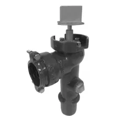 2" Spigot x Gasketed Epoxy Coated Ductile Iron 350 psi LV Series Standard Port Square Operating Nut Angle Valve | LEMLV212SON