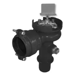 2-1/2" Spigot x Gasketed Epoxy Coated Ductile Iron 350 psi LV Series Standard Port Angle Valve | LEMLV250SON