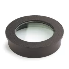 2.5" x 0.75" Textured Architectural Bronze Aluminum Glass For 12 V Landscape Lights Heat-Resistant Lens