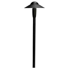 Kichler Path Light, 9 W Integrated LED Textured Black Aluminum Dome | 15870BKT27R