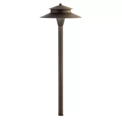 9 W 2700K Integrated LED Centennial Brass Mission Path Light | KIC15880CBR27