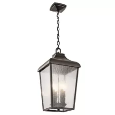 E12 Candelabra Incandescent Olde Bronze Aluminum Pendant Light | KIC49740OZ