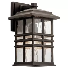 100 W E26 Medium A19 Incandescent Olde Bronze EPDM Wall Light | KIC49830OZ