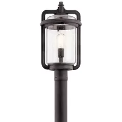 150 W E26 Medium A21 Incandescent Weathered Zinc Aluminum Outdoor Post Light | KIC49869WZC