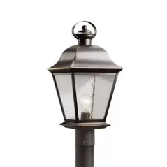 150 W E26 Medium A19 Incandescent Olde Bronze Brass Outdoor Post Light | KIC9909OZ