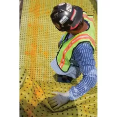 19.5" x 102' Polypropylene Yellow-Green with Black Nodules 3.9 oz Flexible Root Control Fabric | LANRB195X102